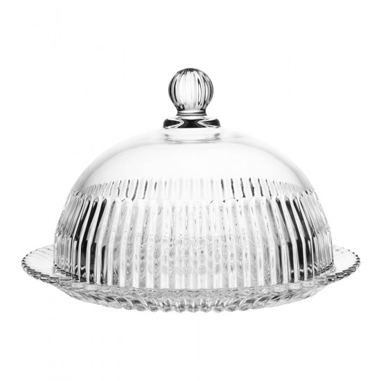 Queijeira 20cm Por 13cm Imperatriz Em Cristal Ecológico Wolff Com Tampa
